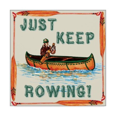Sher Sester 'Keep Rowing' Canvas Art,18x18
